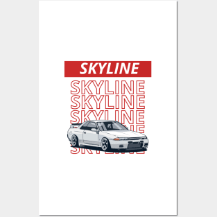 nissan skyline r32 Posters and Art